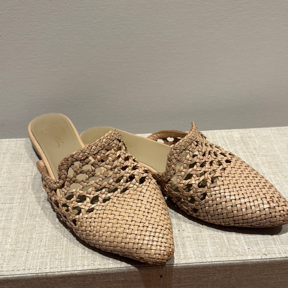 42 GOLD Woven Blush Mules